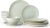 Richmount Jupiter Plates and Bowls Set, Reactive Glaze Dinner Set for 4, 12 Pieces Stoneware with Gold Rim, Scratch Resistant Dinnerware Service for 4, Microwave & Dishwasher Safe, Light Green