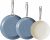 Redchef Non Stick Frying Pan, 20 24 28cm Ceramic Pots and Pan Set for Cooking, 8″ 9.5″ 11″ Skillet Set, No PFAS & PTFE & PFOA with Stainless Steel Handle, Oven Safe Max to 842°F (Blue)