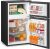 COMFEE’ RCT87BL2(E) Under Counter Fridge Freezer, 87L Double Door Small Fridge Freezer with Light, Removable Shelves, Adjustable Thermostats, Reversible Doors Black