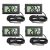Digital Thermometer with External, 4 Pcs Water Thermometer Digital with LCD Monitor Aquarium Thermometer for Kitchen Home Fridge Freezer Aquarium Refrigerator Cold Storage Black (-50°C To 110°C)