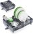 KINGRACK Dish Drainer Rack – Extendable Dish Rack, Stainless Steel Dish Drainer for Kitchen Counter, Draining Board Rack with Removable Cutlery Holder, Gray