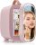 Enventor Mini Fridge 4L/ 6 Can, Skincare Fridge With Dimmable LED Light Mirror, AC+12V DC Power Cooler & Warmer for Bedrooms, Home, Car/Cosmetics, Skin Care and Food, Pink