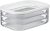 Mepal – Storage Container Deli Meat Modula 3-Layers – Fridge Box with Lid for Suitable Storing Bacon & Products 3 Separate Boxes 1650 ml White