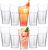 18 Pack 380ml Plastic Tumblers, Plastic Cups Reusable Stackable, Plastic Acrylic Drinking Glasses, Plastic Tumblers for Adults Party, Picnic