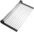 Ibergrif M34400 Roll Up Dish Drying Rack Stainless Steel, Roll Up Dish Drainer Sink Mat for Over Sink & Kitchen Counter Top, with Non-Slip Silicone, 43 * 35CM