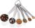 Doosu Metal Measuring Spoons Sets, 18/8 Stainless Steel Kitchen Engraved Measure Scoop Small Measure Teaspoons Tablespoon TSP Tbsp for Serving Baking Cooking Dry and Liquid (Round, 6-Piece)