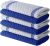 Infinitee Xclusives Premium Tea Towels | Pack of 6 | 100% Cotton |38 x 64 cm| Ultra Soft & Highly Absorbent Terry Dish Towels for Kitchen, Bar & Daily Household Cleaning Use |Mighty Blue|