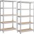 SONGMICS 5-Tier Heavy-Duty Shelving Units, Set of 2 Steel Shelving Units for Storage, Boltless Assembly, for Garage, Shed, Load Capacity 875 kg, 40 x 90 x 180 cm, Silver GLR040E02
