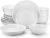MALACASA Dinner Sets, 24-Piece Porcelain Plates and Bowls Set with 6-Piece Dinner Plate/Soup Plate/Side Plate/Cereal Bowl, Dinnerware Set Service for 6, Series Amelia (AMELIA-24)