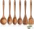 Wooden Spoons for Cooking Set of 6 – Teak Wood Kitchen Utensil Set, FSC Certified Non Toxic Wooden Cooking Utensils with Spatula Mixing Spoon Ladle and Salad Fork for Nonstick Pans by Boxiki Kitchen