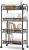 APEXCHASER 4-Tier Rolling Cart,Easy Assemble Mobile Storage Trolley On Wheels,Slide Out Utility Cart Shelving Units Kitchen Bathroom Laundry Room,Black