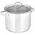 Amazon Basics Stainless Steel Stock Pot with Lid, 7.6 litre, Silver