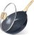 GiPP Nonstick Frying Pan Skillet with Lid, 30CM 5.1L Deep Frying Pan,Ceramic Saute Pan,Stay-Cool Handle,Induction Pan, Healthy Non Toxic Cooking Pan,Gray
