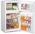 COMFEE’ RCT87WH2(E) Under Counter Fridge Freezer, 87L Small Fridge Freezer with Light, Removable Shelves, Adjustable Thermostats, Reversible Doors, White