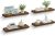 VASAGLE Wall Shelves Set of 4, Floating Shelves, Wall Mounted, 20 x 60 x 3.8 cm, for Picture Frames, Wall Decor, Living Room, Study, Kitchen, Rustic Brown LWS075B01