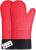 Silicone Oven Gloves, Heat Resistant Silicone Oven Mitts, Extra Long Non-Slip Gloves for Kitchen Heatproof 446 F, Red, 1 Pair