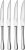 Robert Welch Radford Bright Cutlery Steak Knife, Set of 4. Made from Stainless Steel. Dishwasher Safe.