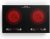 VBGK Double Electric Hob 3520W, Double Ceramic Hob 2 Zone, 220V 24 inch Built-in and Countertop Stove Top with Plug in, Child Lock, Touch Control, 9 Power Levels