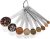 Doosu Metal Measuring Spoons Sets, 18/8 Stainless Steel Kitchen Engraved Measure Scoop Small Measure Teaspoons Tablespoon TSP Tbsp for Serving Baking Cooking Dry and Liquid (Round, 9-Piece)