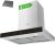 COMFEE’ 60 cm Chimney Hood 60M77 Class A+++ Stainless Steel Extractor Hood with Recirculating & Ducting System, Gesture Control Extractor Fan Kitchen with Carbon Filters