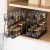 BTGGG Pull Out Spice Rack for Inside Cupboard 2 Tier Sliding Spice Rack Vertical Pull Out Cabinet Organiser Rack Easy to Install Metal Spice Organiser Seasoning Organiser for Kitchen Cupboard Cabinet