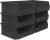Akro-Mils 30235 AkroBins Plastic Storage Bins, Space-Saving Stackable Bins for Garage, Pantry, Craft Organization, 27.6 cm x 27.9 cm x 12.7 cm, Black, 6-Pack