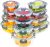 KUMD 24-Piece Set (12-Pack) Borosilicate Glass Food Storage Containers with Upgraded Detachable Locking Lids – Round, Square & Rectangular Meal Prep Boxes, Microwave/Oven Safe