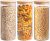 ComSaf 1.6L Glass Storage Containers with Lids, Glass Jars with Bamboo Lids, Clear Food Storage Jar, Round Canister Set of 3, Pantry Organizers and Storage for Pasta Flour Rice Tea Coffee Bean