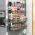 Aufworld Magnetic Spice Rack for Refrigerator, 4 Pack Magnetic Shelf, Fridge Magnet Organizer with Moveable 8 Hooks, Magnet Fridge Shelf for Kitchen Organization and Storage (4 Pack)