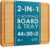 Premium Organic 2-in-1 Extra-Large Wooden Chopping Board & Serving Tray – 44x30x2cm – Multi-Purpose Bamboo Cutting Board with Juice Groove for Carving Meat, Vegetables, Cheese and Bread – by LARHN