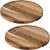 Nicunom 2 Pack Round Wood Tray, 29.5 x 29.5 x 1.5 cm Wooden Serving Tray Centerpieces Candle Holder Trays Round Decorative Tray Rustic Ottoman Tray for Kitchen Countertop Coffee Table Home Decor