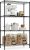 M MZG 1000 lbs Storage Shelving Steel Heavy Duty 4-Tier Utility Shelving Unit Steel Organizer Wire Rack for Home,Kitchen,Office 35 x 75 x 120.7 cm