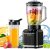 SHARDOR Blender for Kitchen, Max1400W Professional Smoothie Blender with 1.5L Glass Jar & 700ml To-Go Cup Combo,5 Intelligent Program, Ice Crush & Frozen Fruit, Smoothies, Milkshakes,Black