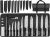 MOSFiATA Chef Knife Set, 17PCS Portable Sharp Kitchen Knife Sets, High Carbon Japanese Stainless Steel Professional Chef Knives Set with Knife Roll Bag Sharpener Gifts for Man Family Restaurant