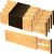 Utoplike 4 Piece Bamboo Raised and Extended Drawer Dividers, Wooden Adjustable Drawer Organiser, Spring Loaded Inserts, for Clothes, Cosmetics in Bathroom and Bedroom