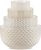 KooK Ceramic Mixing Bowls, Nesting Set of 4, Embossed Kitchen Dishware, Prep, Serving, Gift, Microwave and Dishwasher Safe, 20/44/98/145 oz, Narbonne Collection (Ivory)