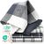 LivinEase 100% Cotton Tea Towels for Kitchen – Pack of 5 Extra Large T Towels – Super Absorbent Dish Cloths for Drying – Decorative Grey Teatowels 70 x 50cm Set