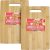 SOL 2pk Bamboo Cutting Board for Kitchen 30 x 20cm x 1cm Wooden Chopping Surface for Bread Meat Fruit and Vegetables Durable Serving Tray for Household Meal Preparation Everyday Use