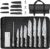 MOSFiATA Chef Knife Set, 12PCS Portable Sharp Kitchen Knife Set, High Carbon Japanese Stainless Steel Professional Chef Knives Sets with Knife Roll Bag Sharpener