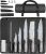 MOSFiATA Chef Knife Set, 10PCS Portable Sharp Kitchen Knife Sets, High Carbon Japanese Stainless Steel Professional Chef Knives Sets with Knives Roll Bag Sharpener Gifts for Men Family Restaurant