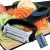 NEEZ 3 in 1 Vegetable Peeler – Fruit, Apple, Carrots, Cucumbers, Tomatoes and Potato Peeler for Kitchens – Rubber Handles Stainless Steel Julienne Peeler – Both Hands Y Peeler (Black)