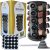 Black Countertop Rotating Spice Rack, 20 Empty-Jars Revolving Organiser 360°, Free Standing Round Carousel Tower, Spice Labels with Funnel for Kitchen Countertop