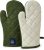 Encasa XO Heat Resistant Cotton Oven Gloves Mitts (2 Pc Set) – Quilted & Safe 17×29 cm – For Kitchen, Cooking & Baking, Grilling, Handling Hot Pots & Pans – Leaf Green