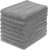 Microfibre Tea Towels, Super Absorbent, Extra Large and Thick Kitchen Towels, Stripe Designed, 50 x 70 cm, Pack of 8, Grey